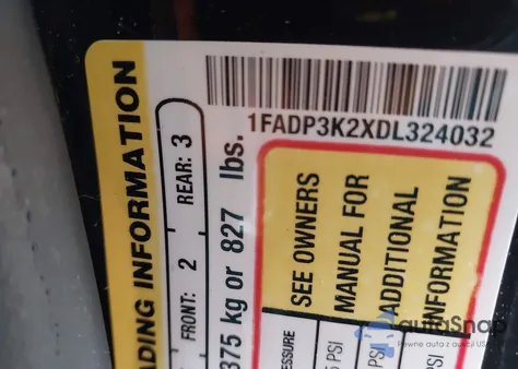 2013 Ford Focus Se from USA, damaged, VIN 1FADP3K2XDL324032